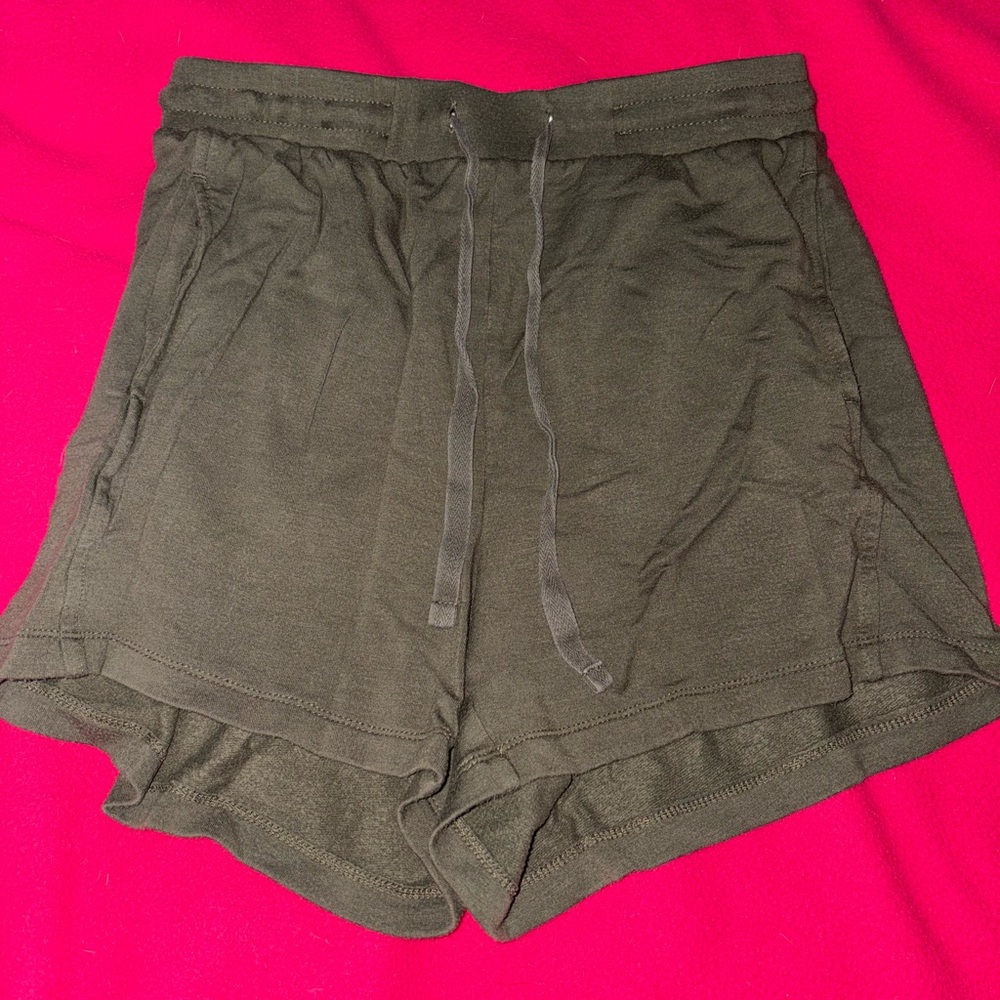 Workshop Republic Clothing Dark Green Athletic Shorts